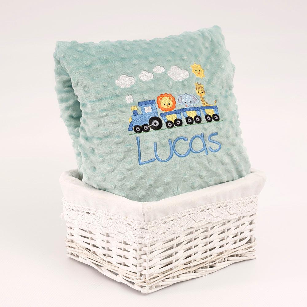 Manta Personalizada Bebé Tren Animales Nanetes - Nanetes #