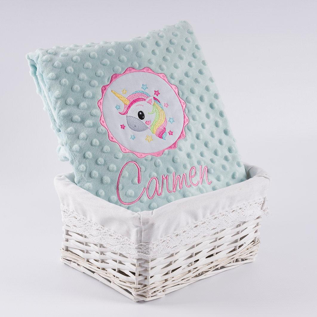 Manta Personalizada Bebé Unicornio Galleta Nanetes - Nanetes