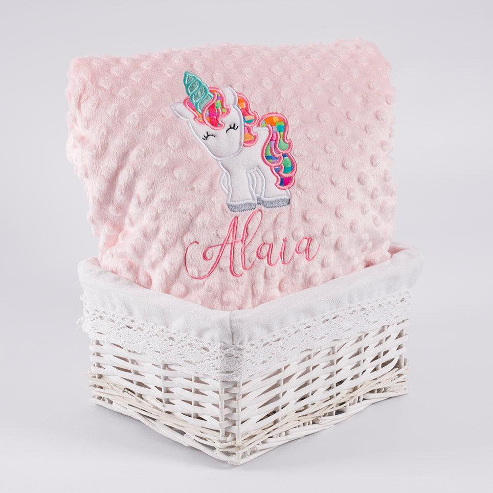 Manta Personalizada Bebé Unicornio Telas Nanetes - Nanetes