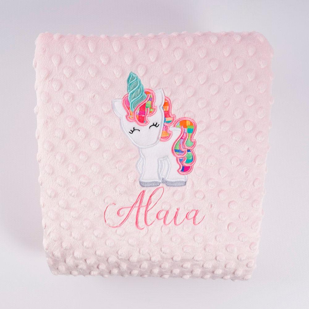 Manta Personalizada Bebé Unicornio Telas Nanetes - Nanetes