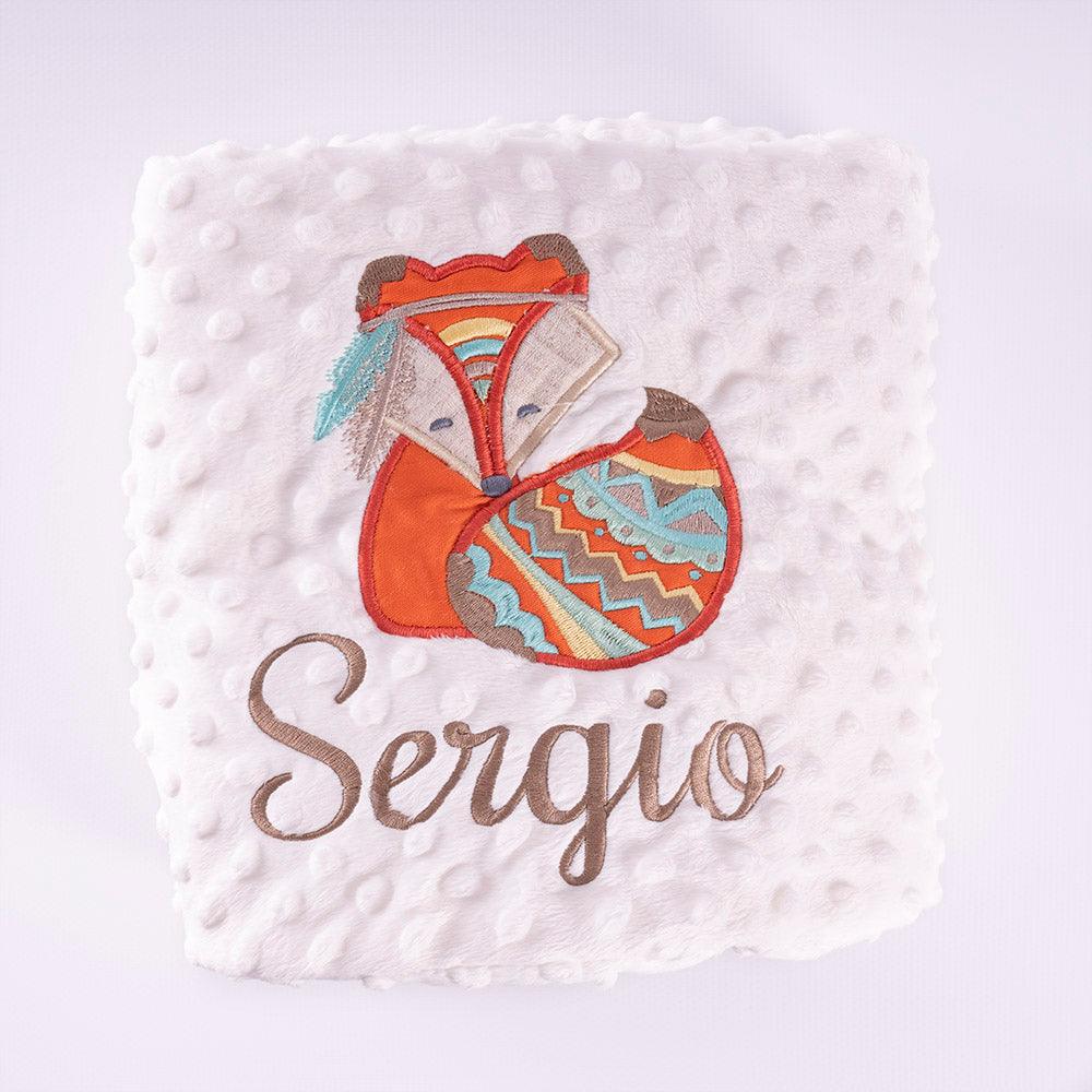 Manta Personalizada Bebé Zorro Tribal Nanetes - Nanetes