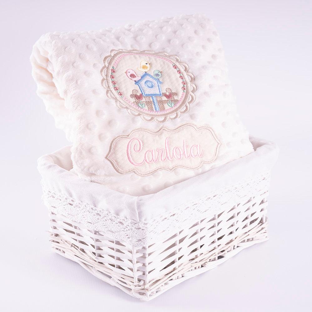 Manta Personalizada Bebé Casita de Pajaros Nanetes - Nanetes