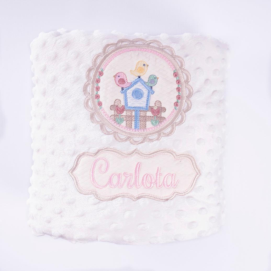 Manta Personalizada Bebé Casita de Pajaros Nanetes - Nanetes