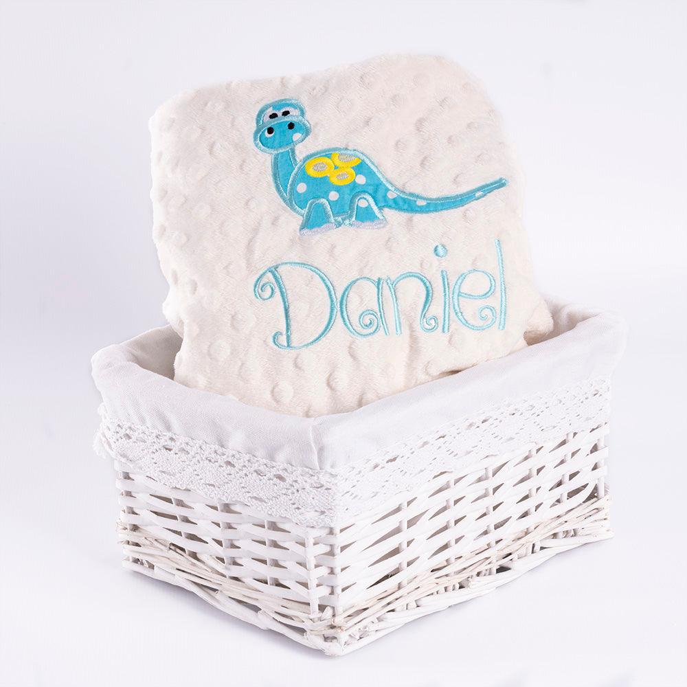 Manta Personalizada Bebé Dino Braquiosaurio Nanetes - Nanetes