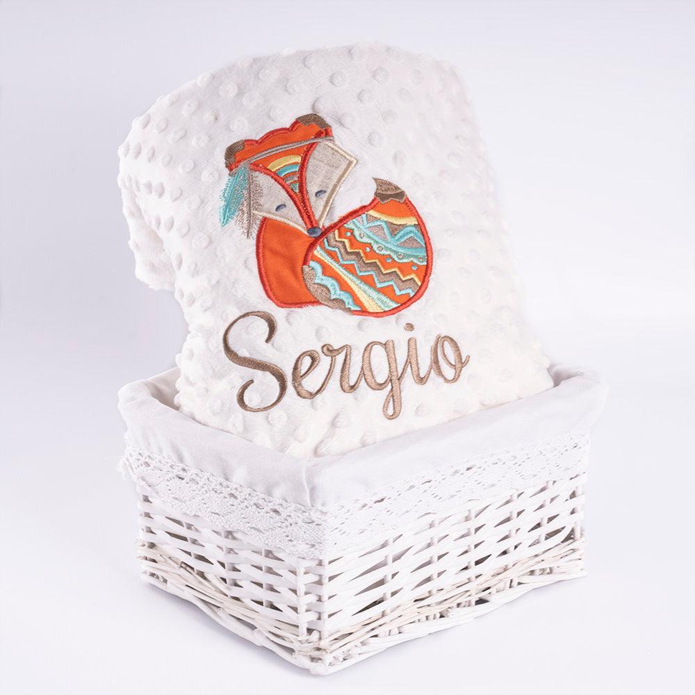 Manta Personalizada Bebé Zorro Tribal Nanetes - Nanetes