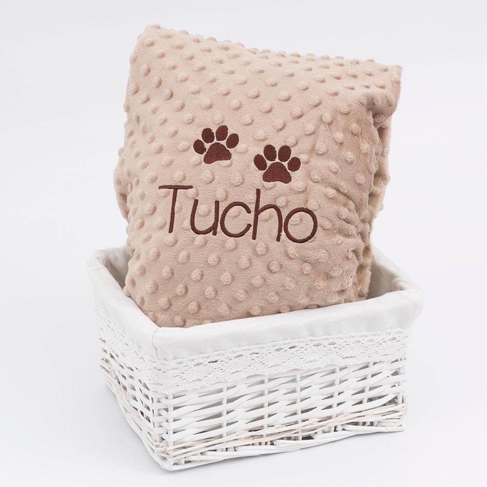 Manta Personalizada Mascotas Huellas Perro Nanetes - Nanetes #