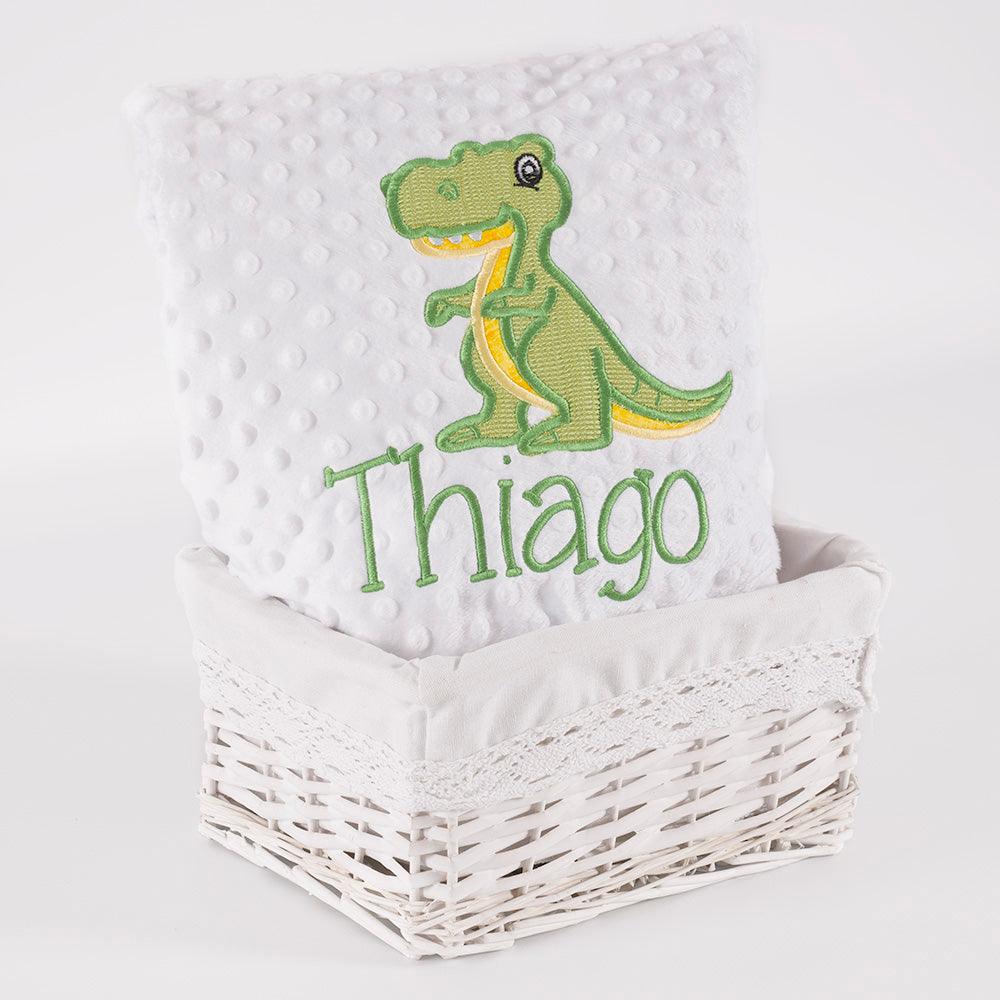 Manta Personalizada Bebé Dinosaurio T Rex Nanetes - Nanetes