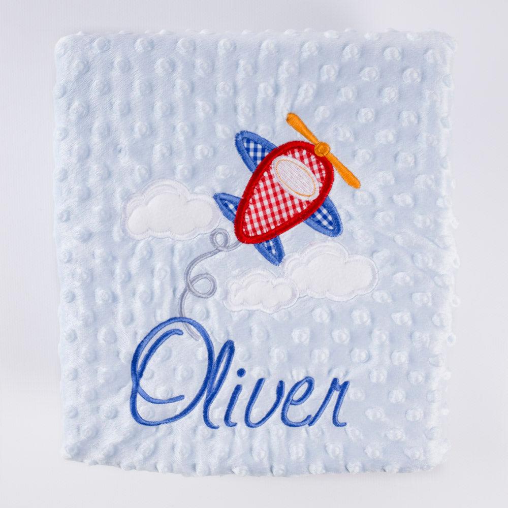 Manta Personalizada Bebé Avión entre las Nubes Nanetes - Nanetes