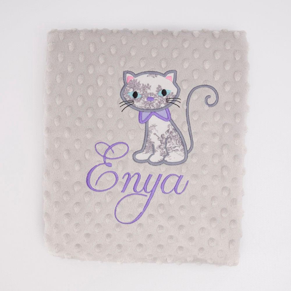 Manta Personalizada Bebé Gato Tela Nanetes - Nanetes