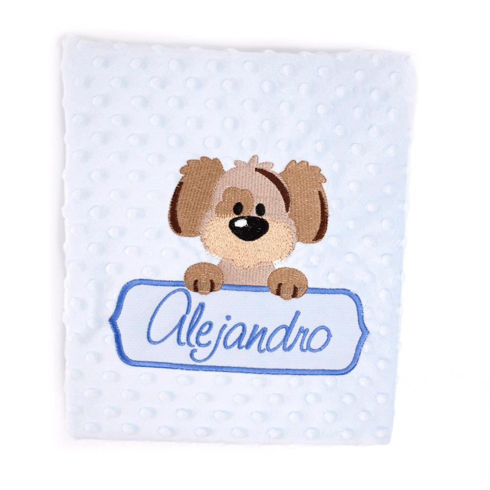 Manta Personalizada Bebé Cachorro Perrito Nanetes - Nanetes