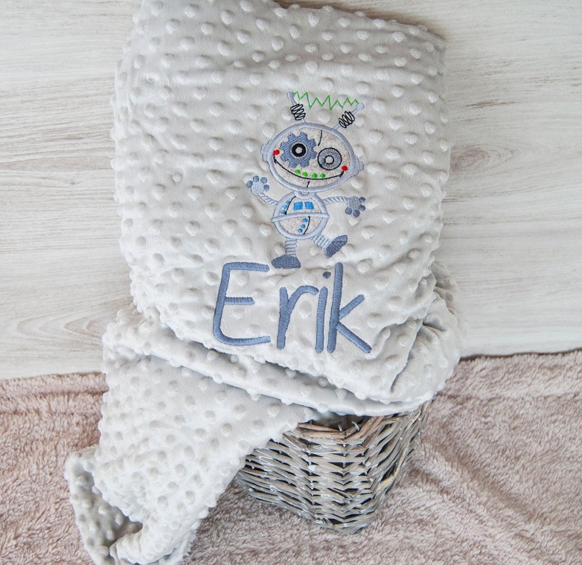 Manta Personalizada Bebé Robot Nanetes - Nanetes