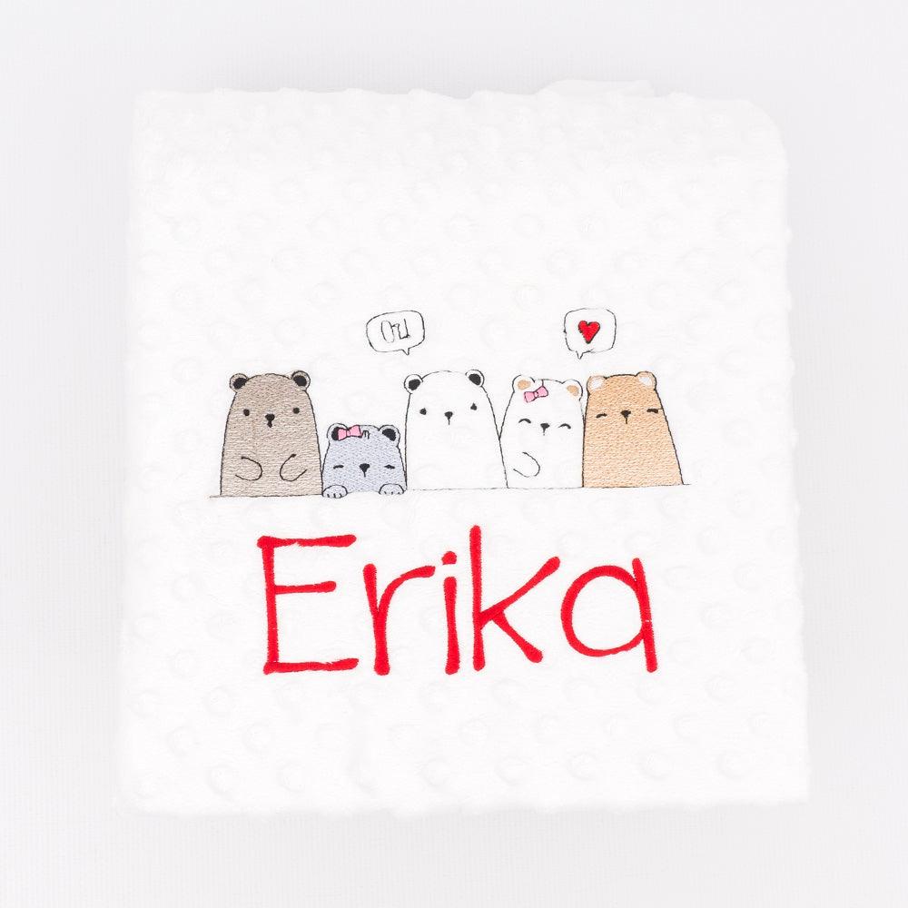 Manta Personalizada Bebe Ositas Nanetes - Nanetes #