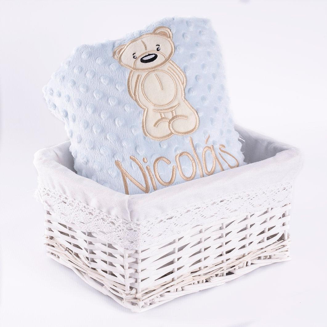 Manta Personalizada Bebé Osito Tímido Nanetes - Nanetes