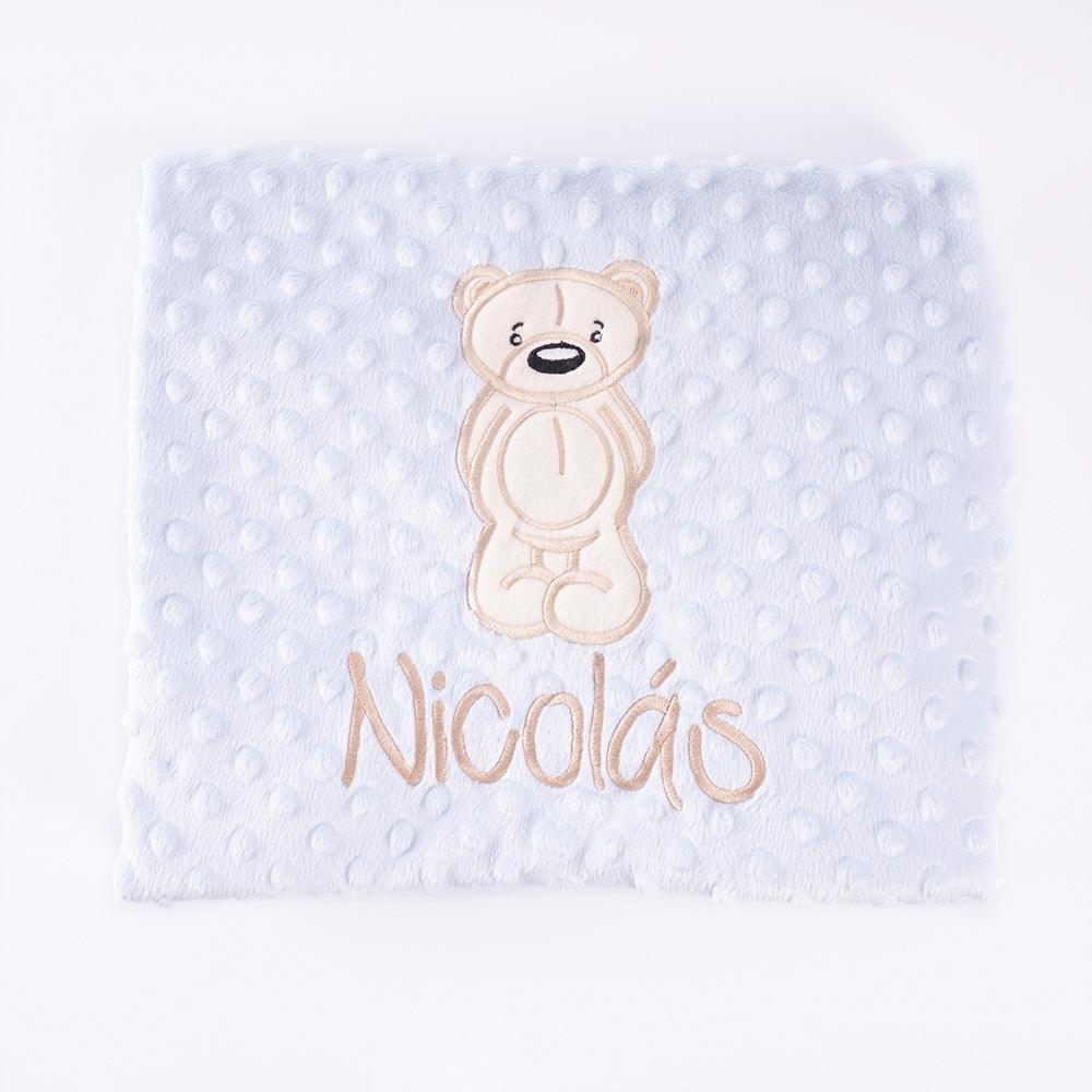 Manta Personalizada Bebé Osito Tímido Nanetes - Nanetes