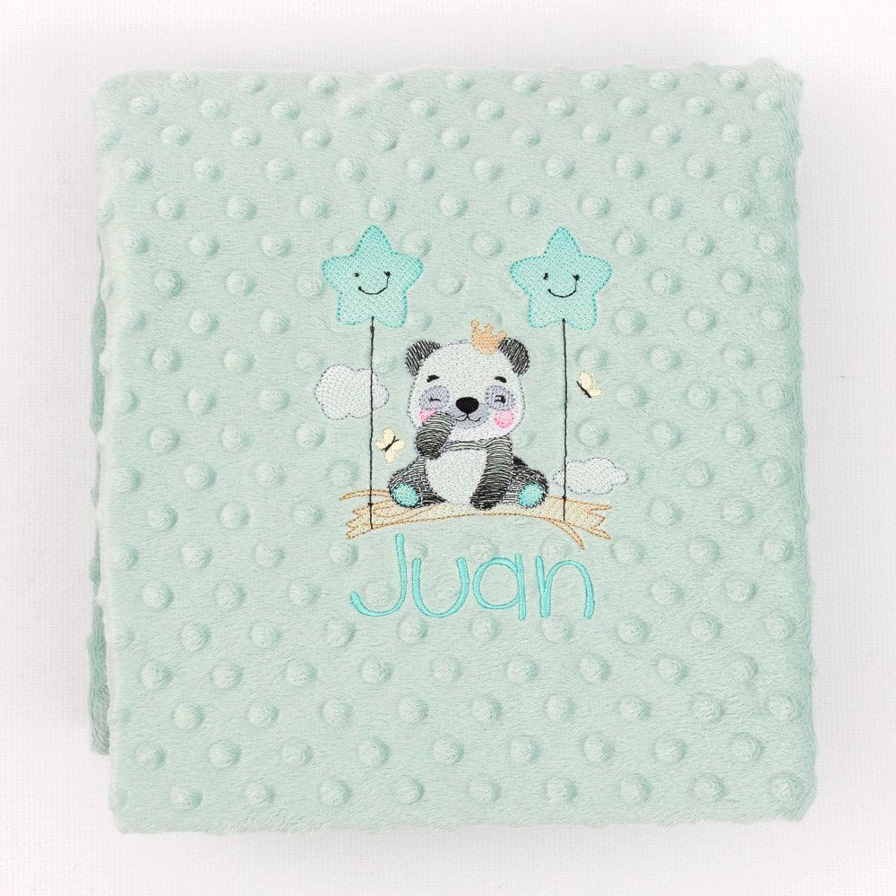 Mantita Personalizada Oso Panda Globos Nanetes - Nanetes #