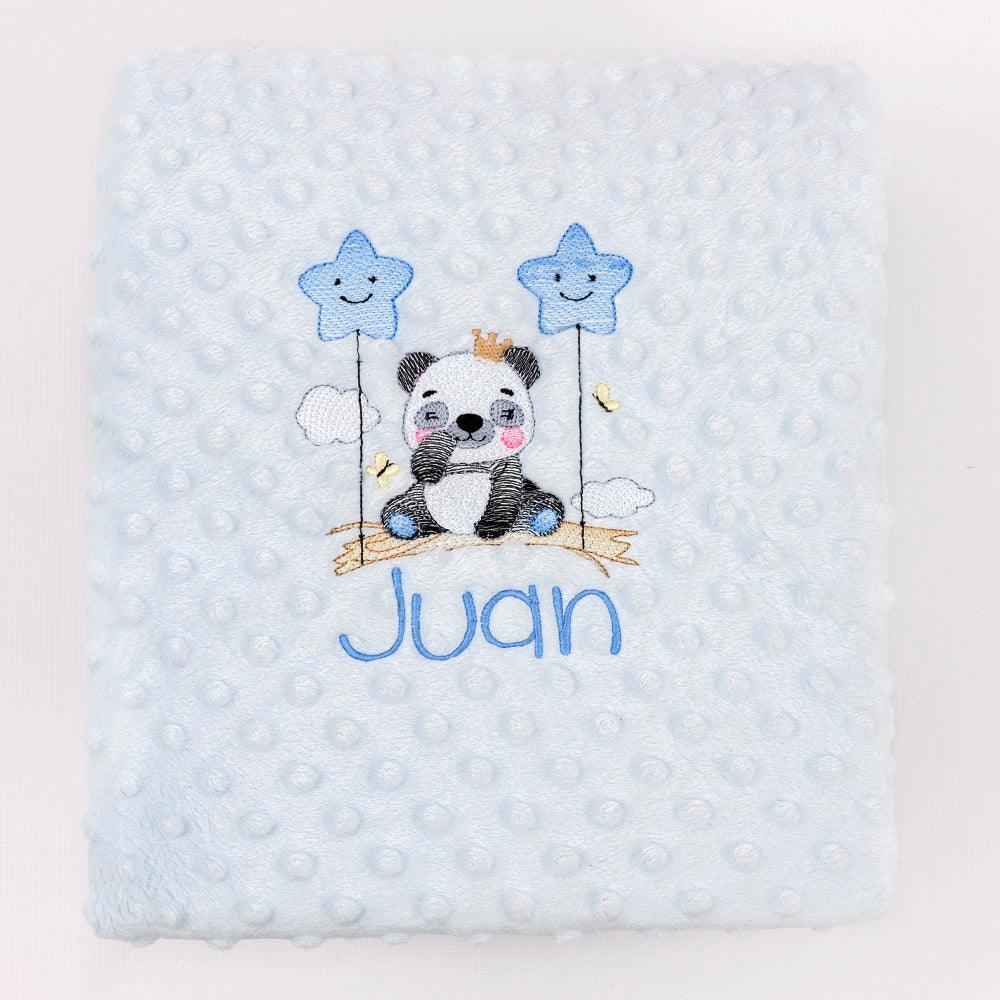 Mantita Personalizada Oso Panda Globos Nanetes - Nanetes #
