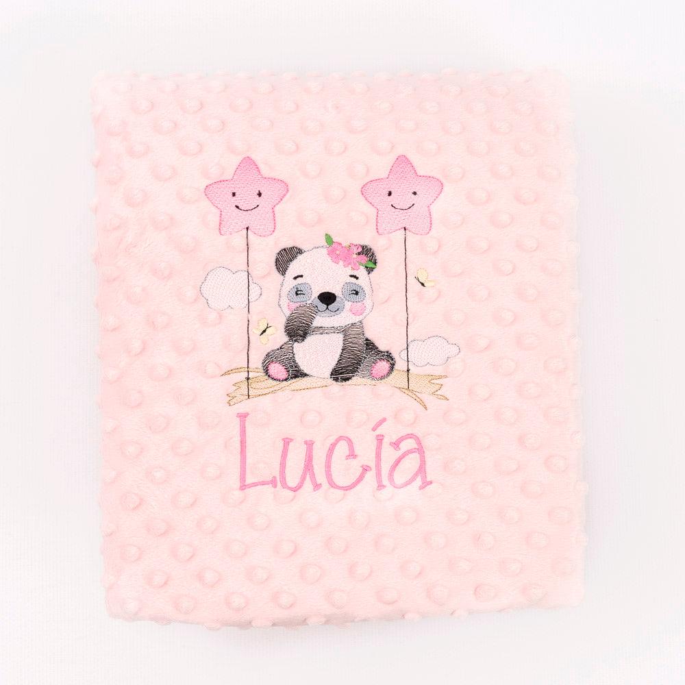 Mantita Personalizada Oso Panda Globos Nanetes - Nanetes #