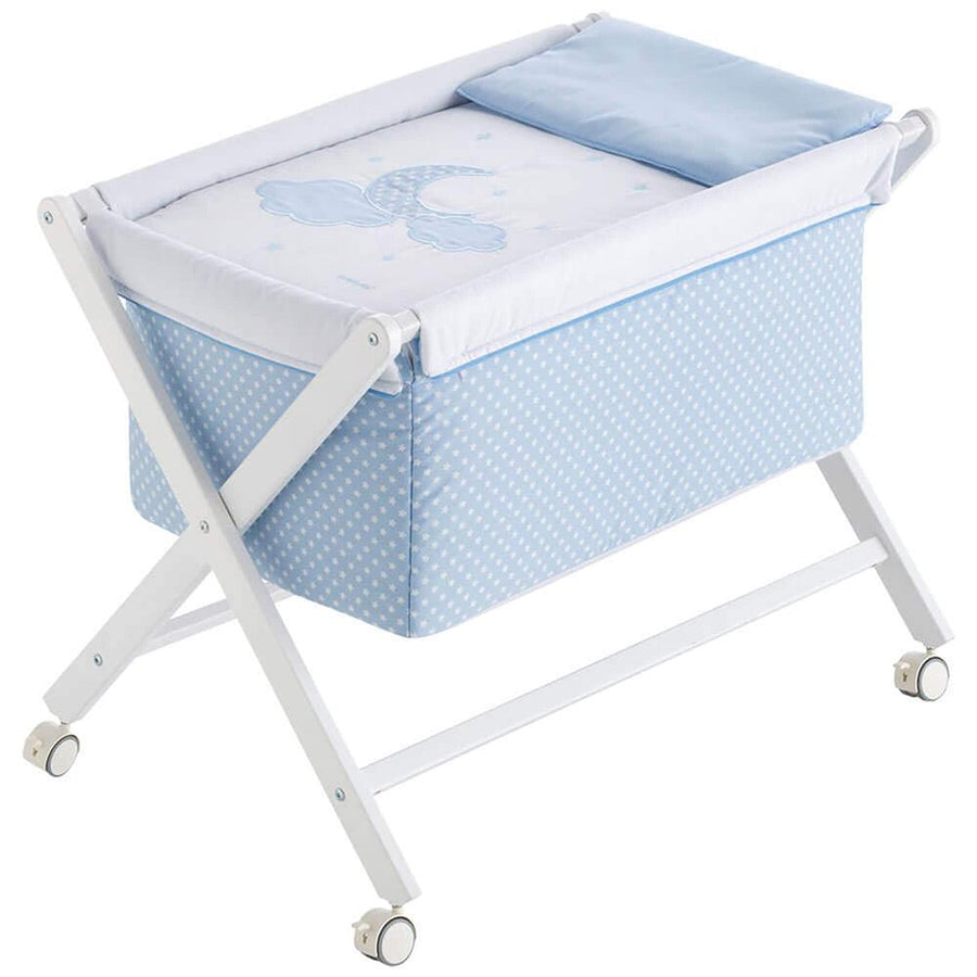 Minicuna de Madera Bebé Moon Azul Pekebaby - Nanetes #