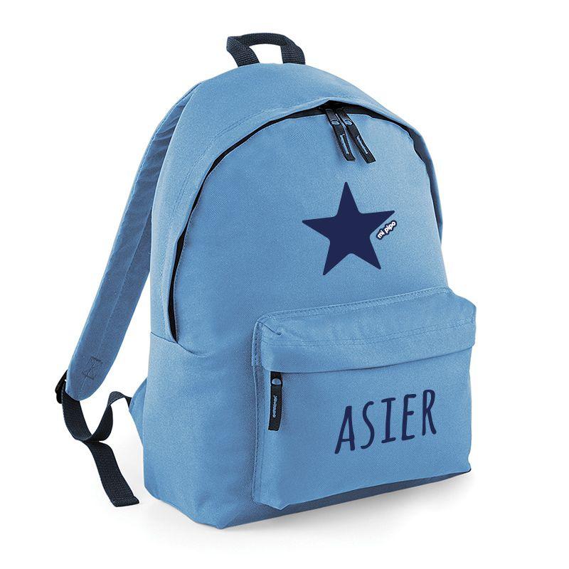 Mochila Escolar personalizada azul - Nanetes #
