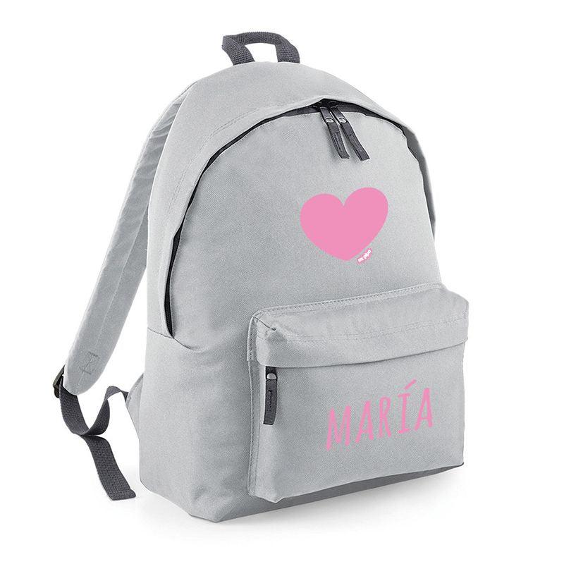 Mochila Escolar personalizada gris - Nanetes #