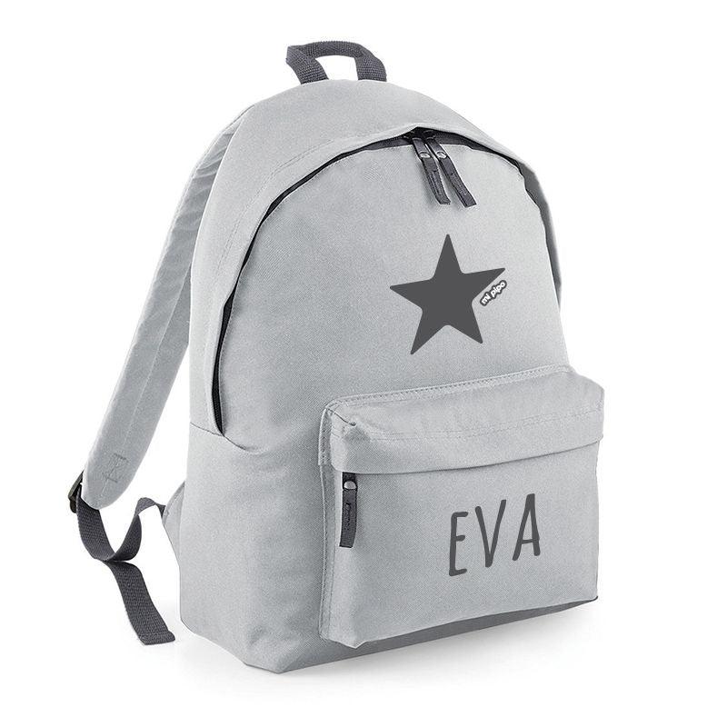 Mochila Escolar personalizada gris - Nanetes #