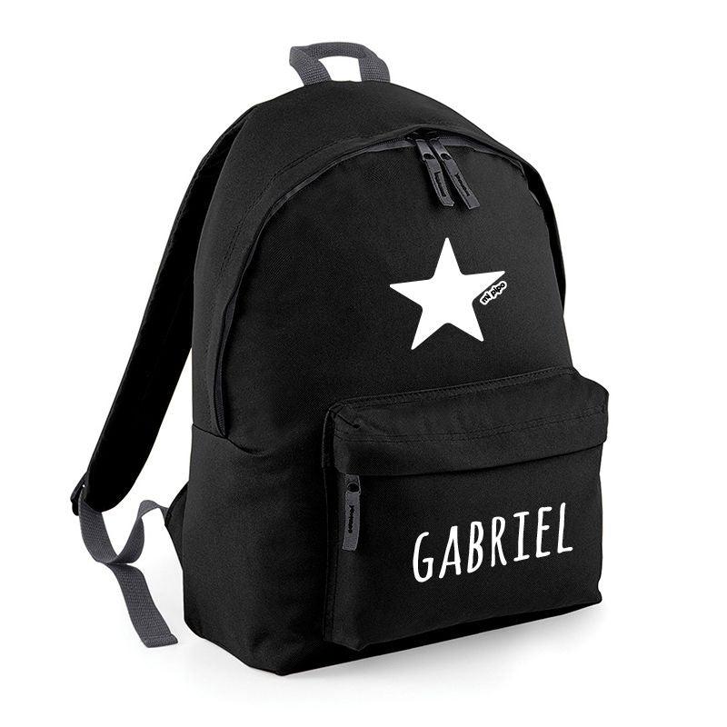 Mochila Escolar personalizada negro - Nanetes #
