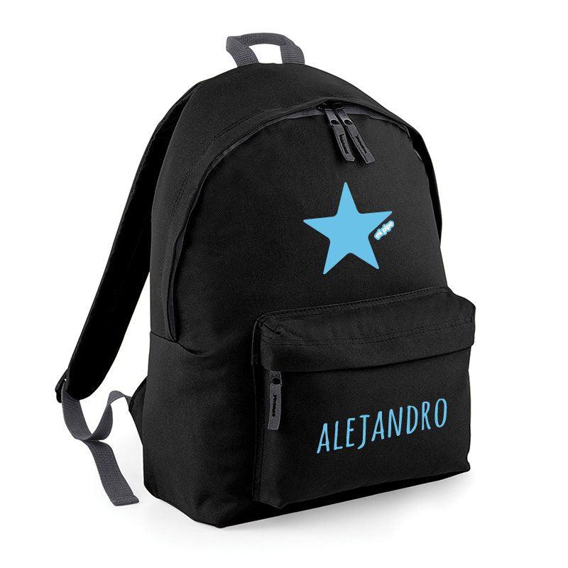 Mochila Escolar personalizada negro - Nanetes #