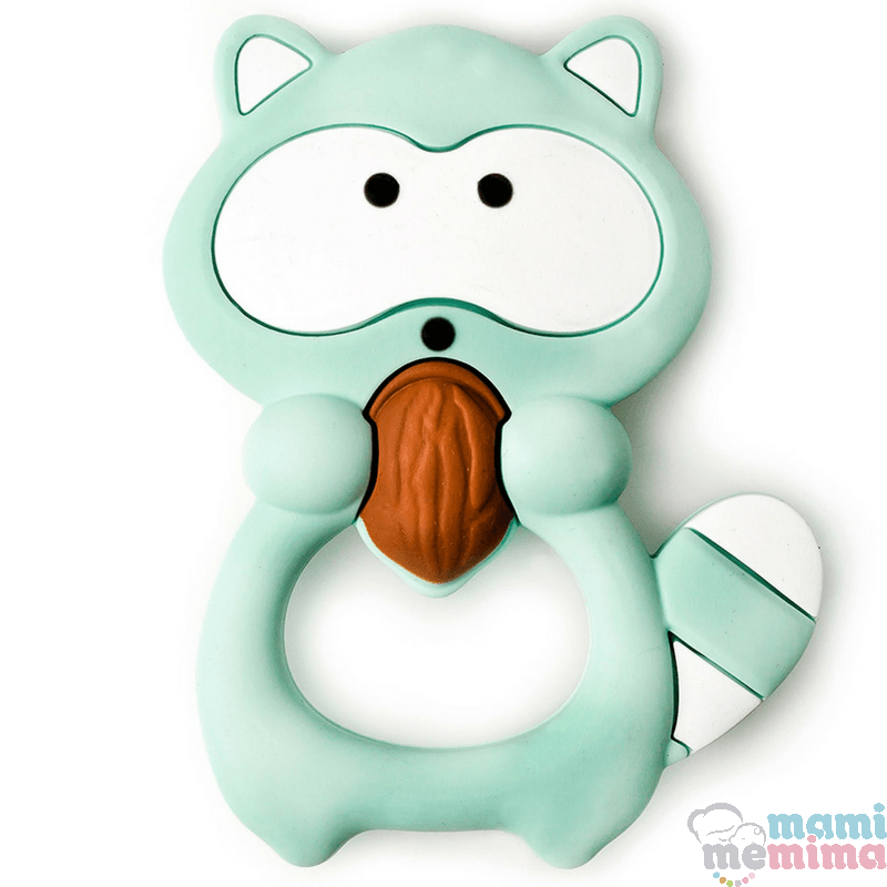 Mordedor Silicona mapache aguamarina - Nanetes