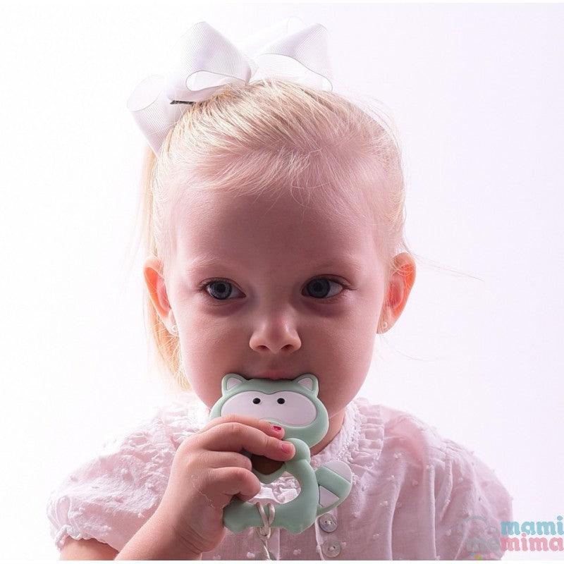 Mordedor Silicona mapache aguamarina - Nanetes