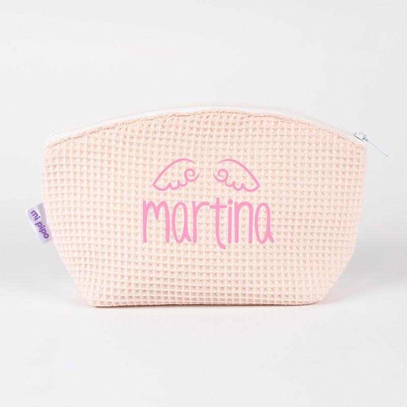 Neceser Bebe Personalizado Gofre Rosa Mi PIpo - Nanetes #