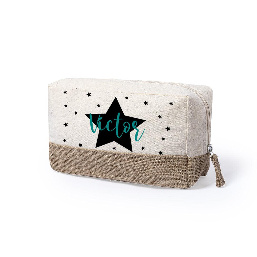 Neceser Personalizado rafia Estrellas Aguamarina - Nanetes #