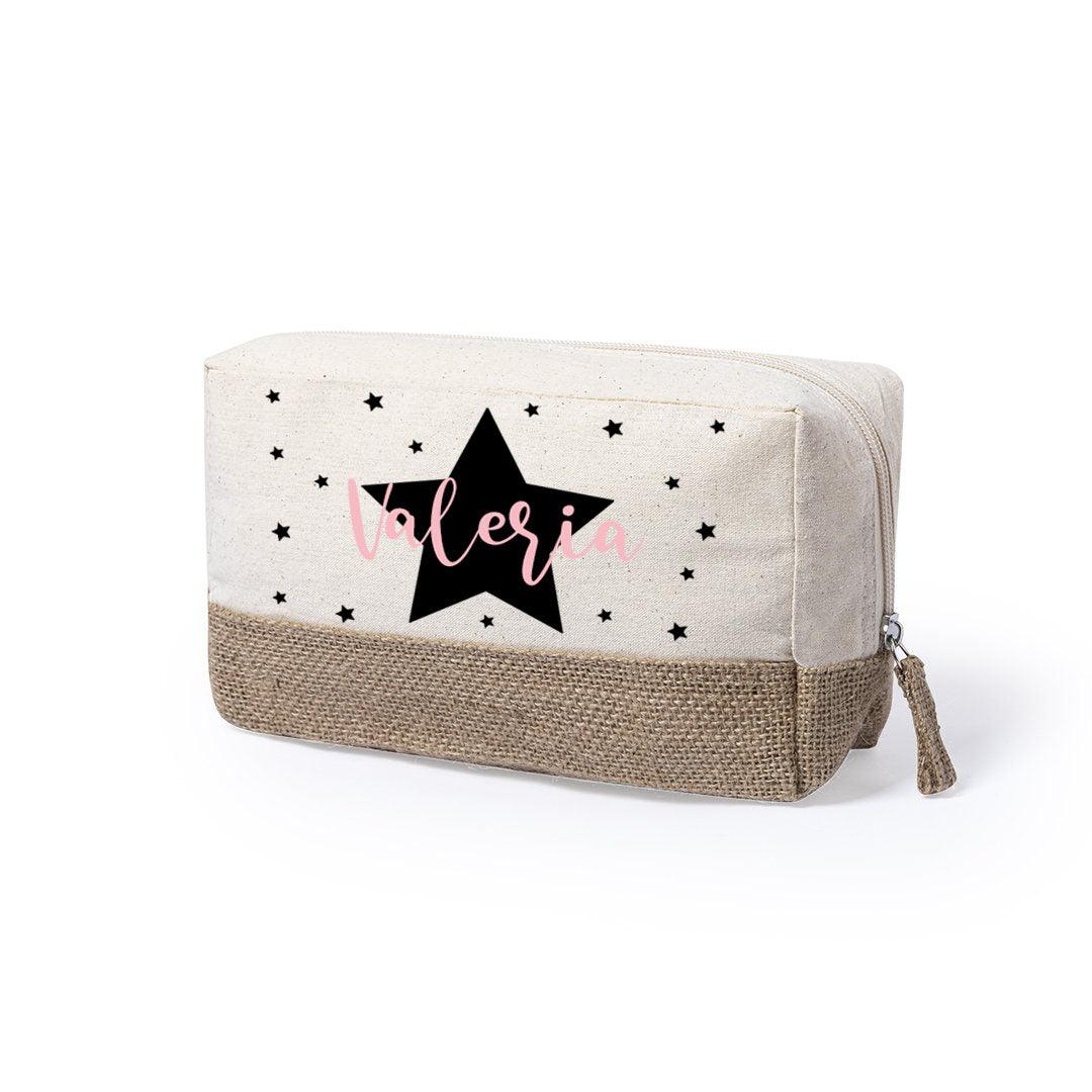 Neceser Personalizado rafia Estrellas Rosa - Nanetes #
