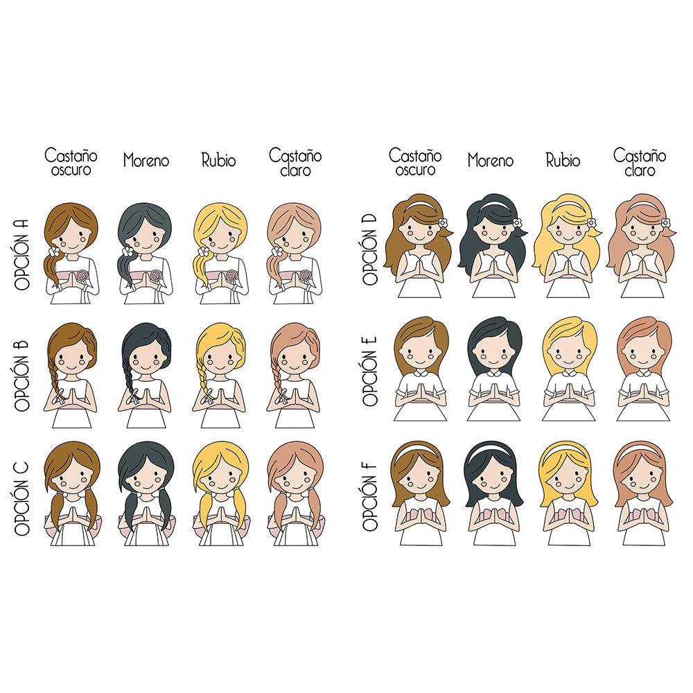 Chapa Iman Recuerdo Primera Comunión Niña - Nanetes #