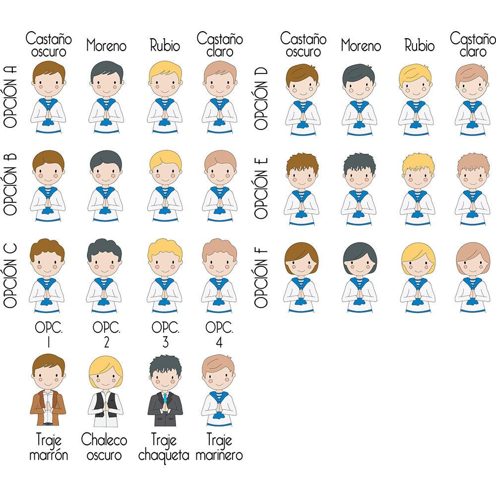 Chapa Iman Recuerdo Primera Comunión Niño - Nanetes #