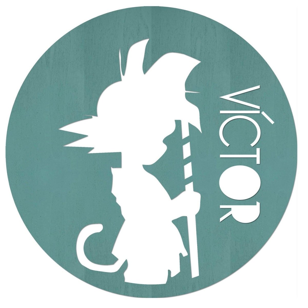 Nombre en Madera Son Goku Troquelado - Nanetes