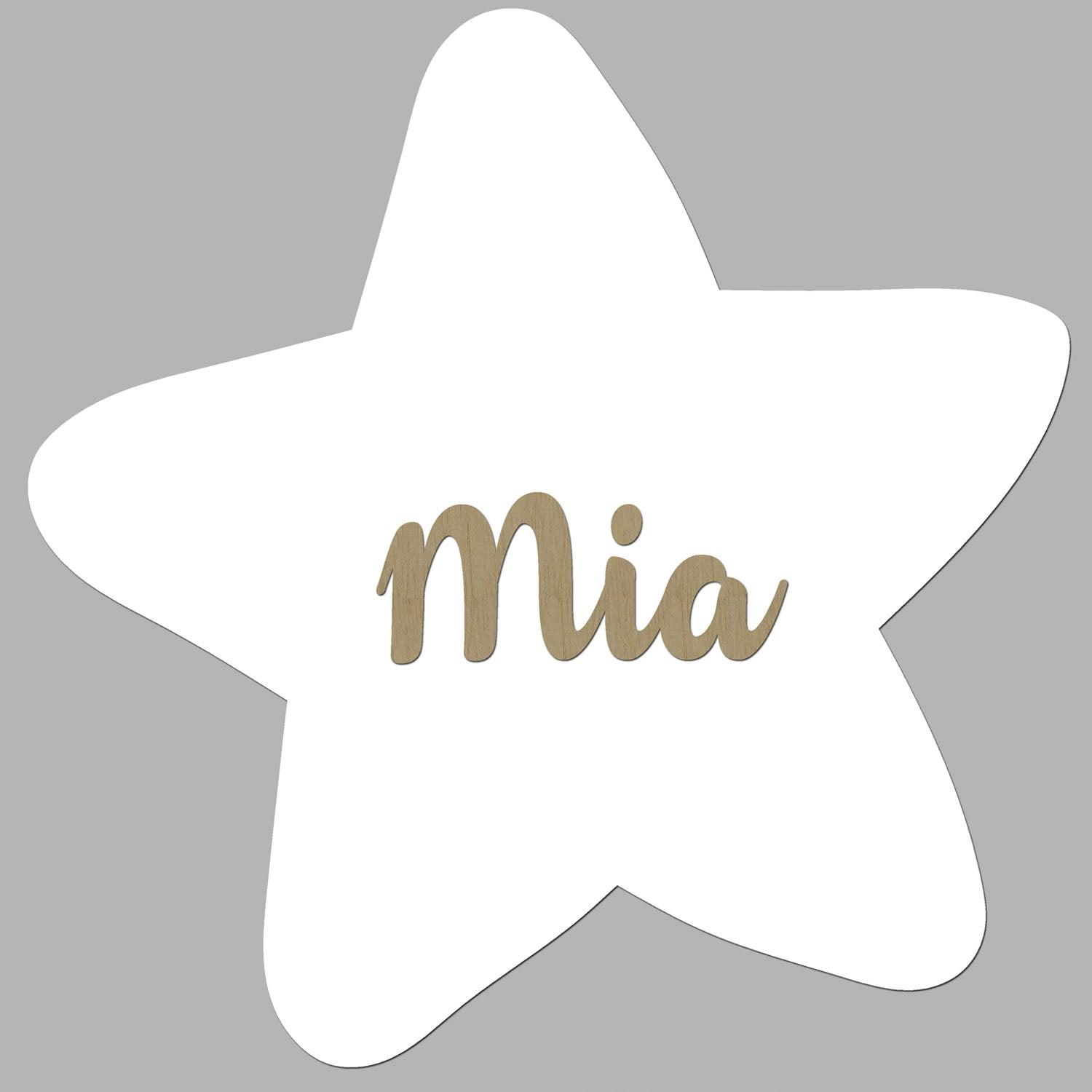 Nombres en Madera Estrella Relieve - Nanetes #