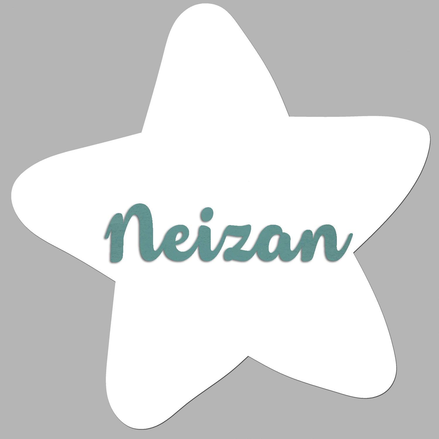 Nombres en Madera Estrella Relieve - Nanetes #
