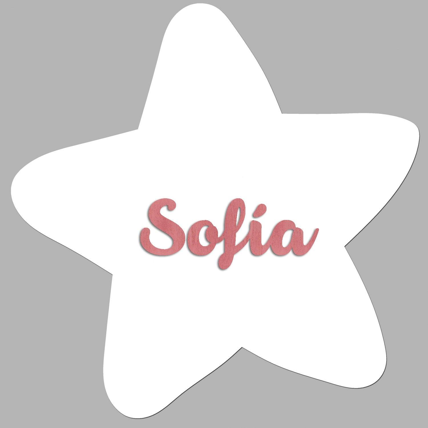 Nombres en Madera Estrella Relieve - Nanetes #