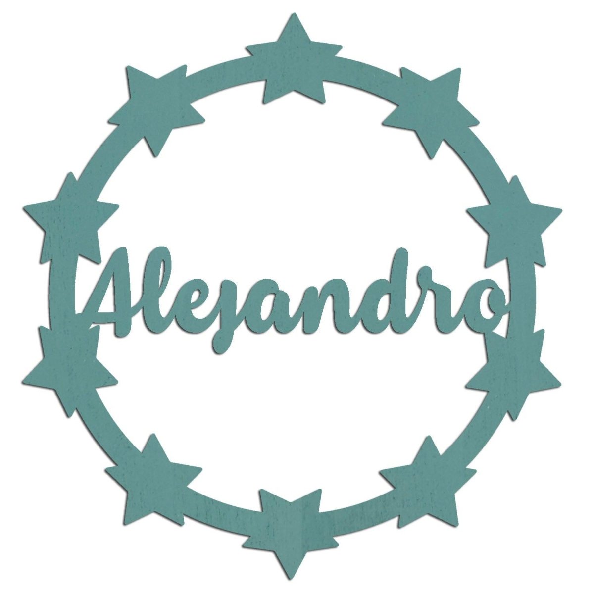 Nombre de Madera Estrellas Troquelado - Nanetes