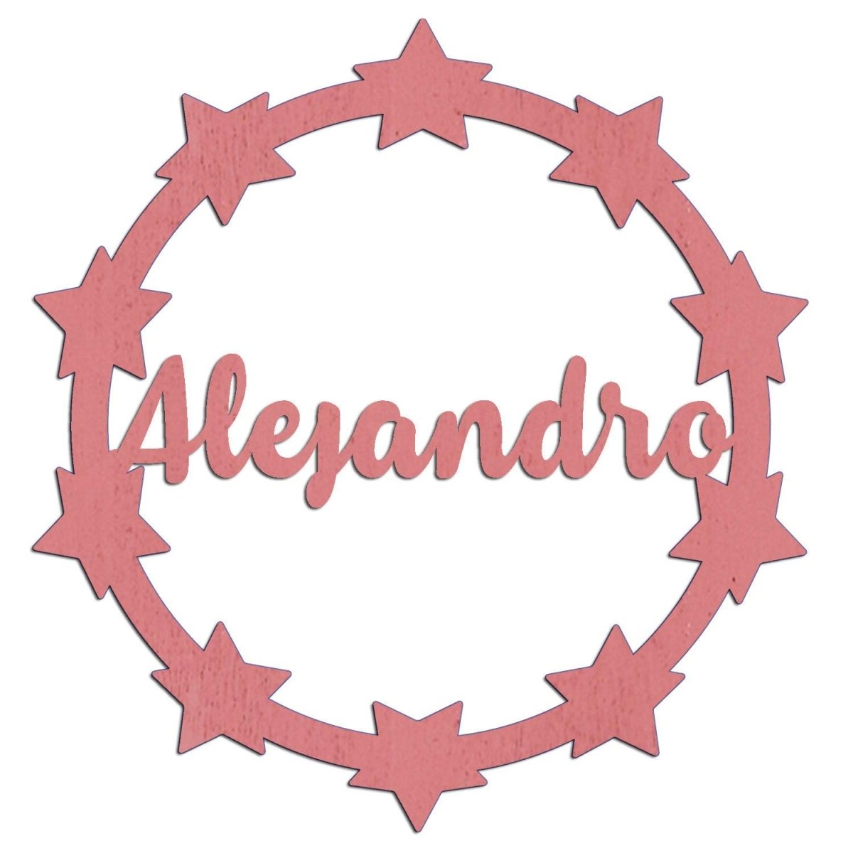 Nombre de Madera Estrellas Troquelado - Nanetes