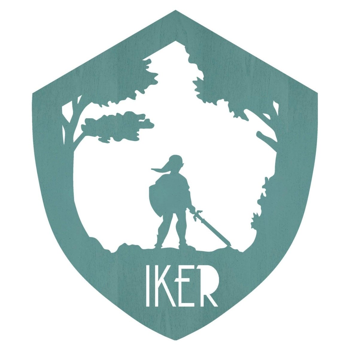 Nombre en Madera Guerrero Troquelado - Nanetes