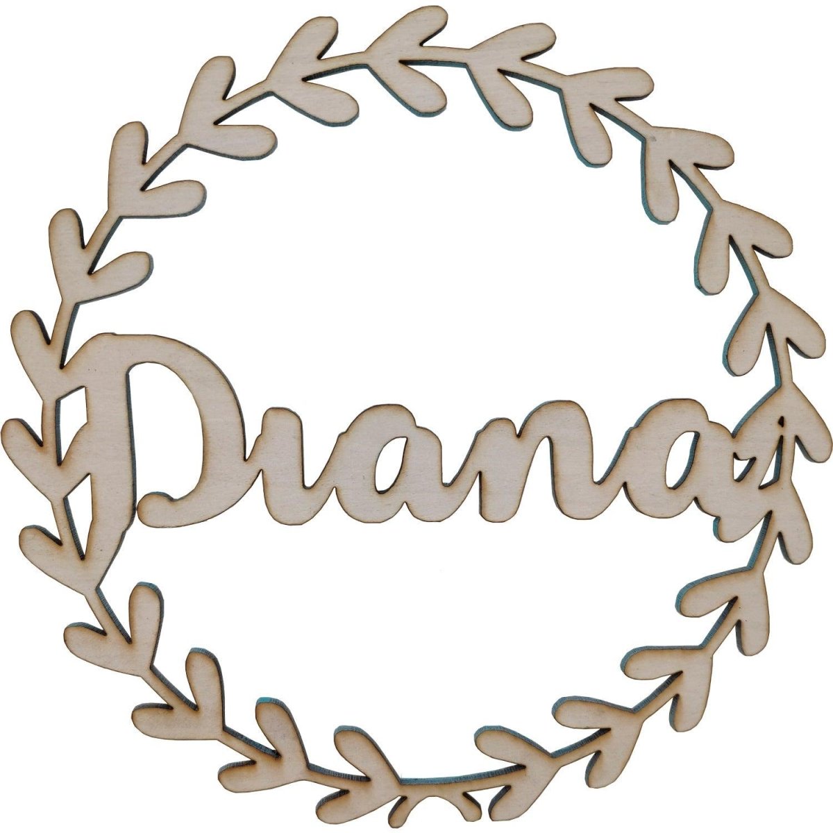 Nombre de Madera Laurel Troquelado - Nanetes