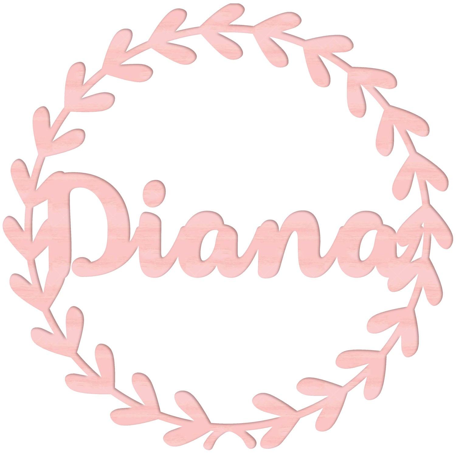 Nombre de Madera Laurel Troquelado - Nanetes