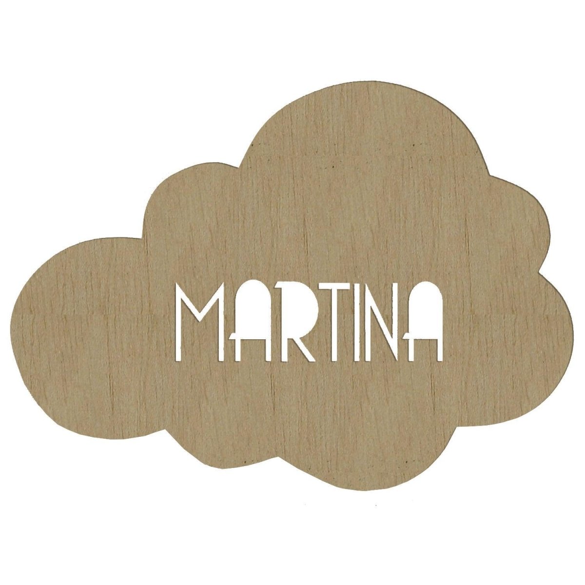 Nombres en Madera Nube Troquelado - Nanetes