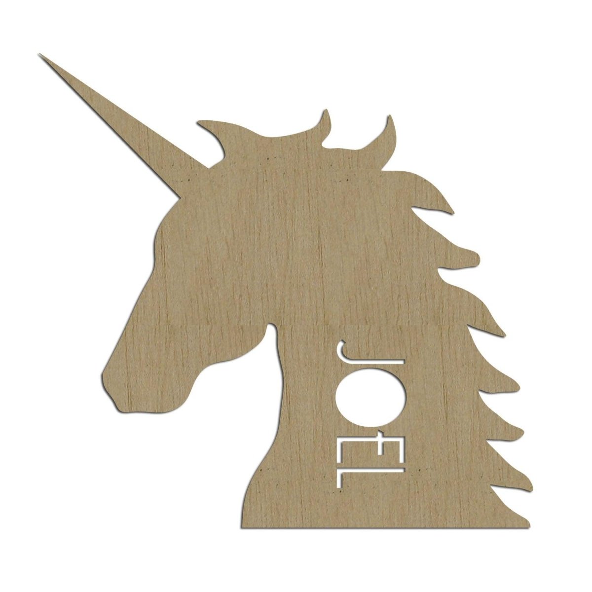 Nombre en Madera Unicornio Troquelado - Nanetes