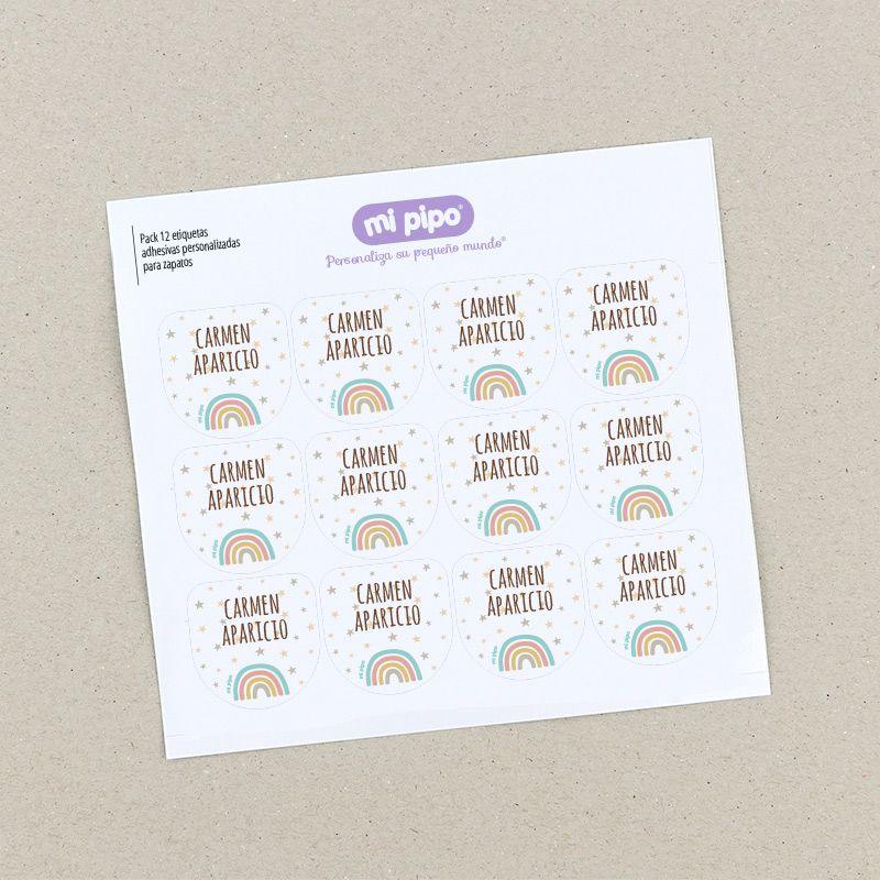 Etiquetas Adhesivas Zapatos Arco Iris - Nanetes #