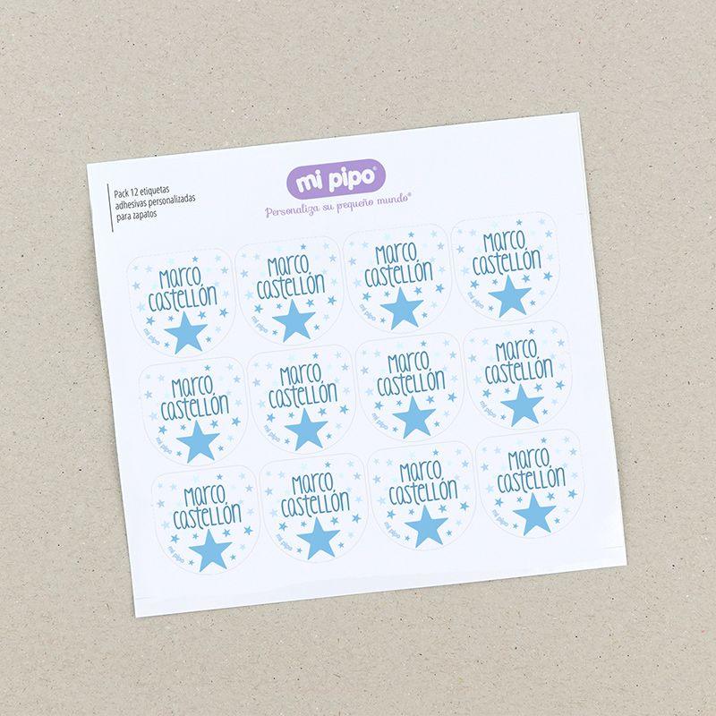 Etiquetas Personalizadas Zapatos Estrella Azul - Nanetes #