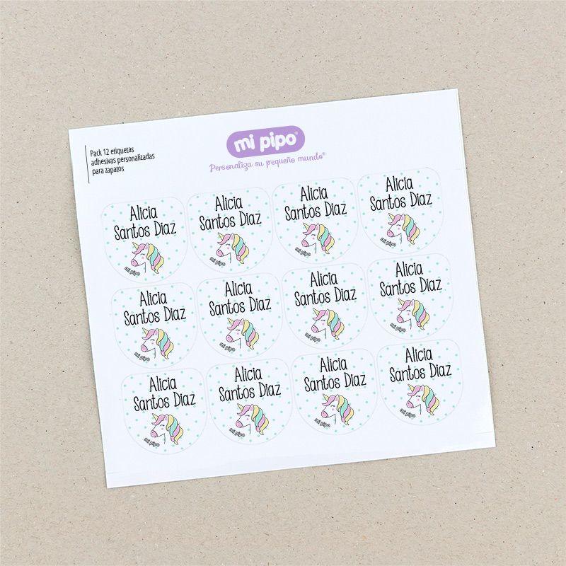 Etiquetas Personalizadas Zapatos Unicornio - Nanetes #