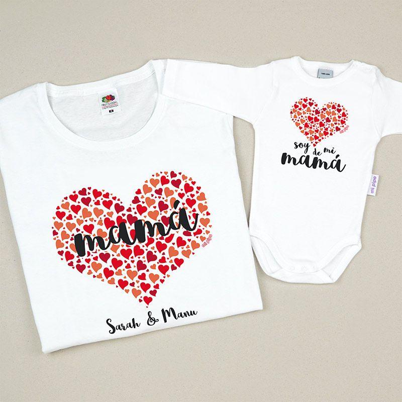 Camisetas Mama/Hijo Corazon mama - Nanetes #
