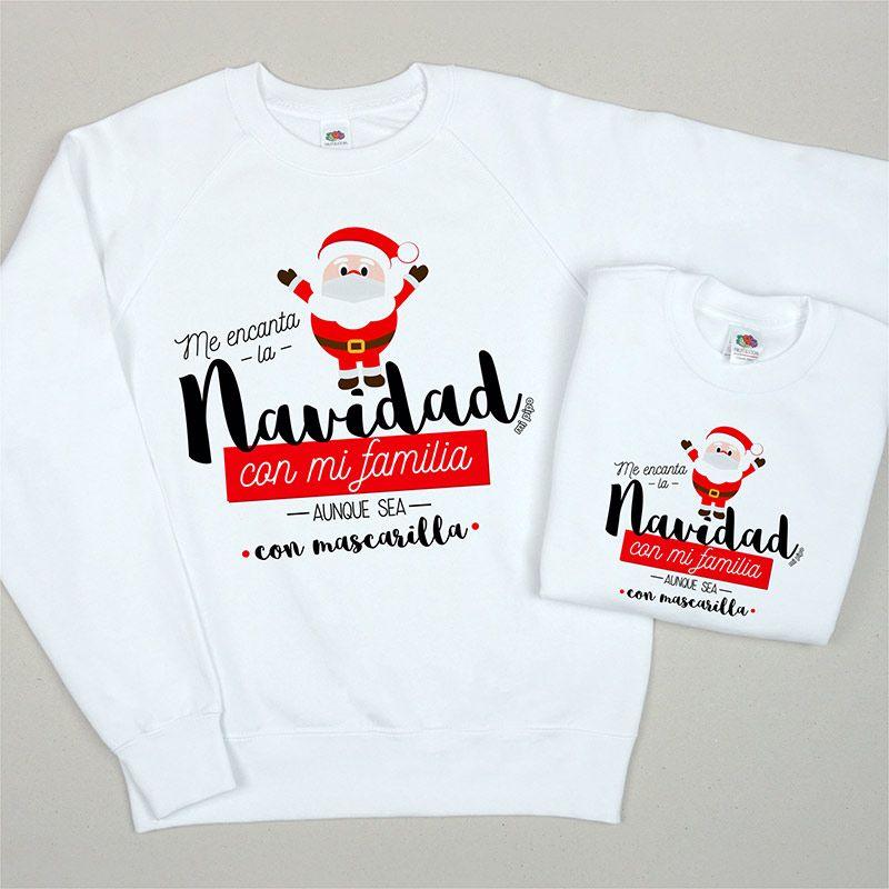 Pack Papa o Mama con Hijo a juego Me encanta la Navidad Mi Pipo - Nanetes #